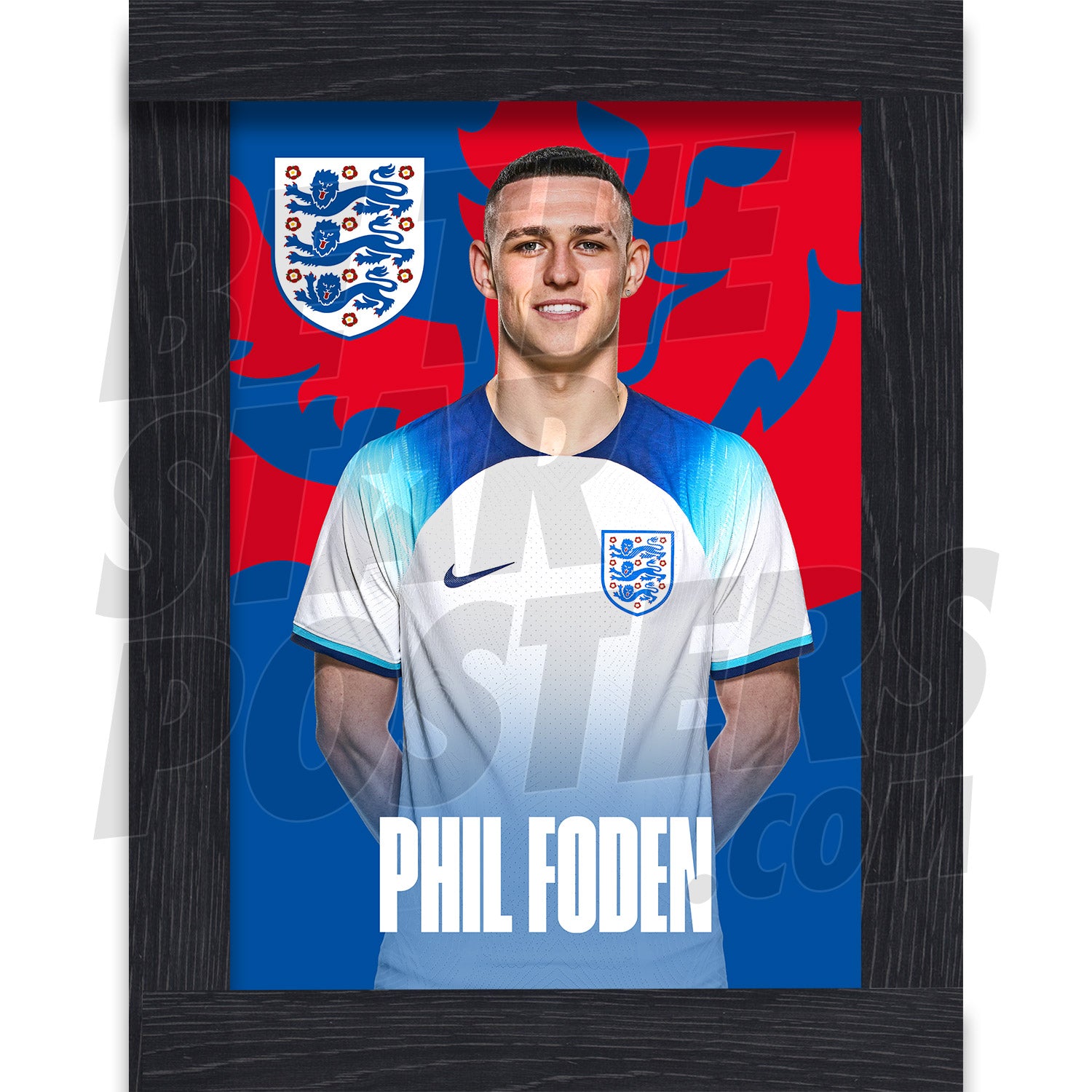 England Foden 22/23 Home Headshot Poster