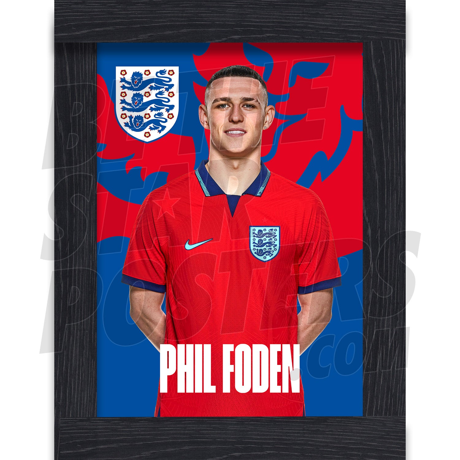 England Foden 22/23 Away Headshot Poster