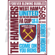 West Ham United FC Word Poster