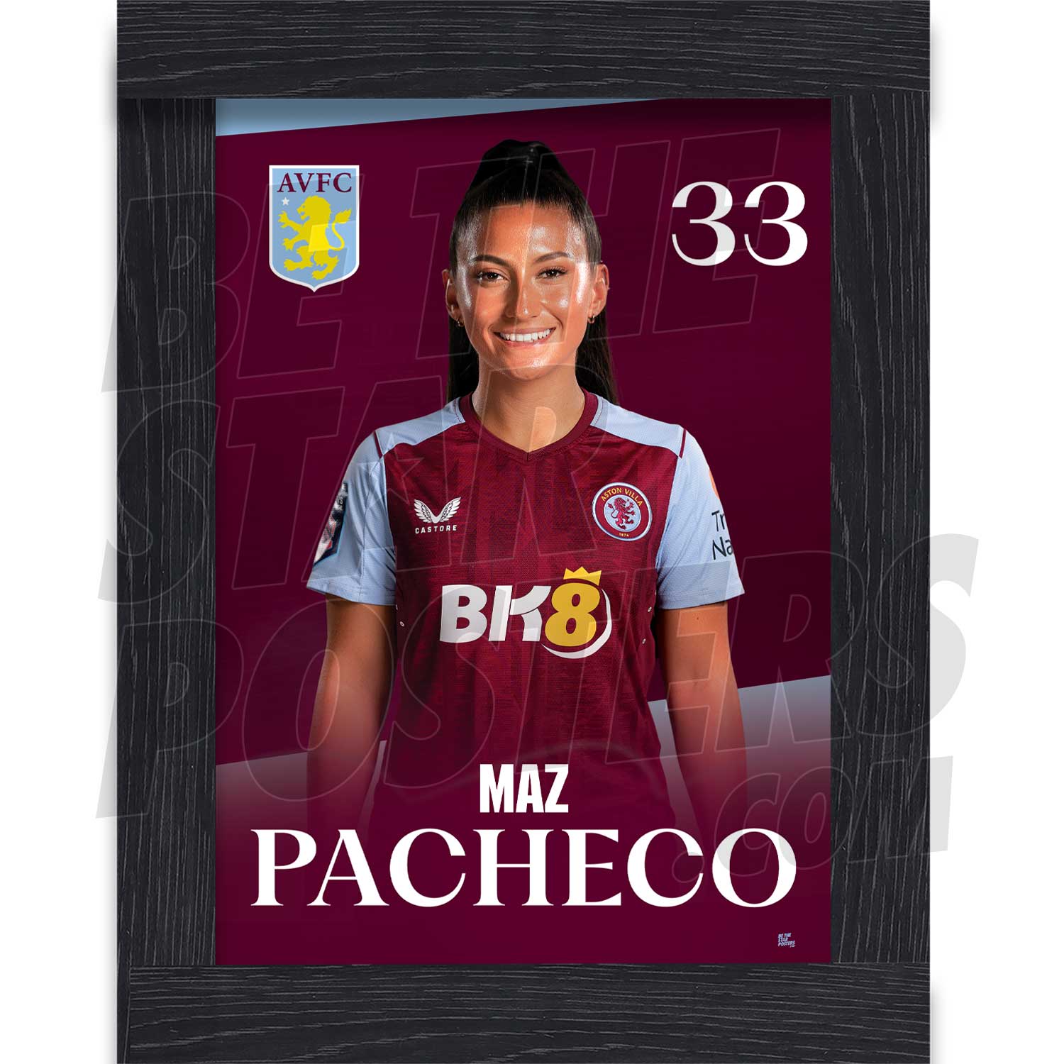 Aston Villa FC Maz Pacheco 23/24 Headshot Poster