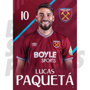 West Ham United FC Paqueta 25/26 Headshot Poster