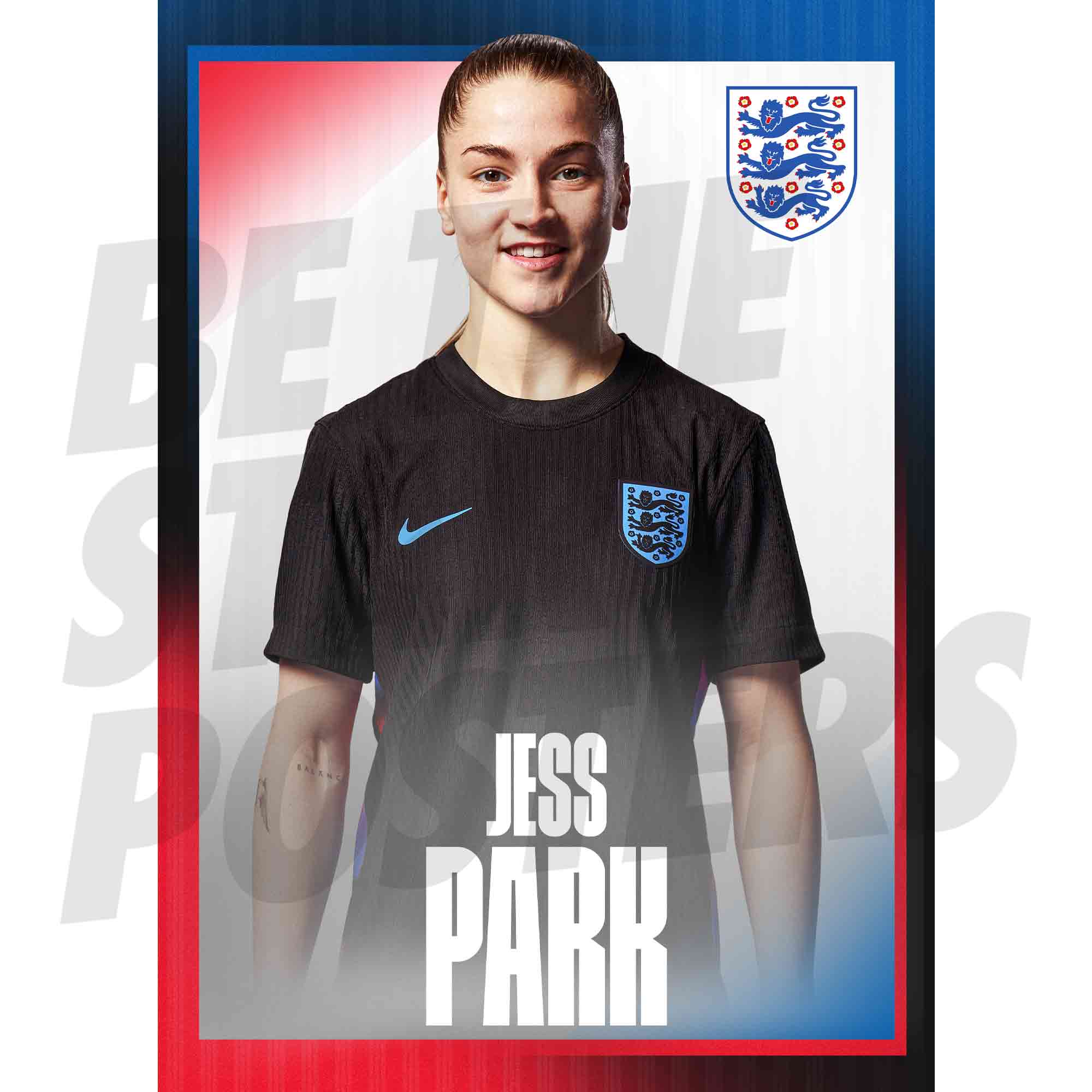 Lionesses Park 25/26 Away Headshot Poster