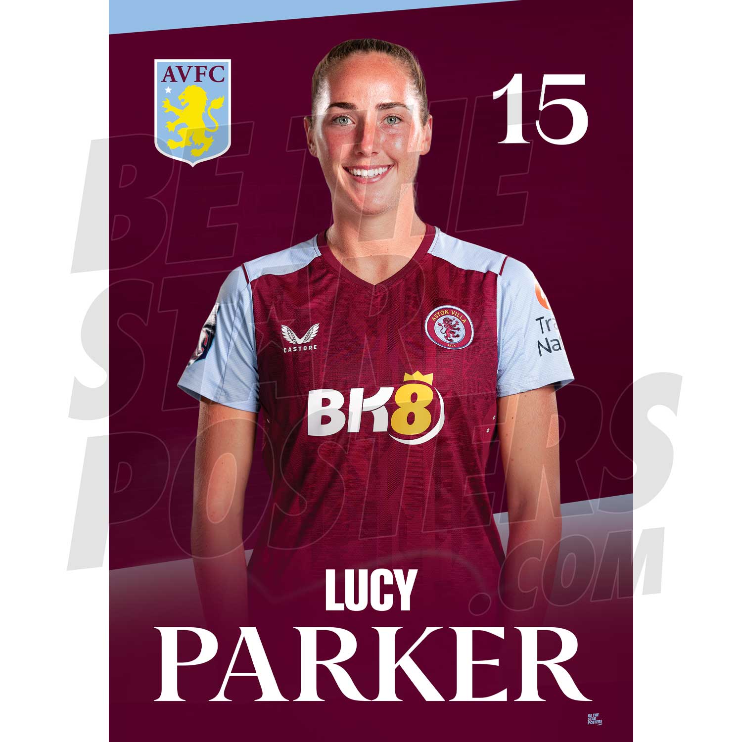 Aston Villa FC Lucy Parker 23/24 Headshot Poster