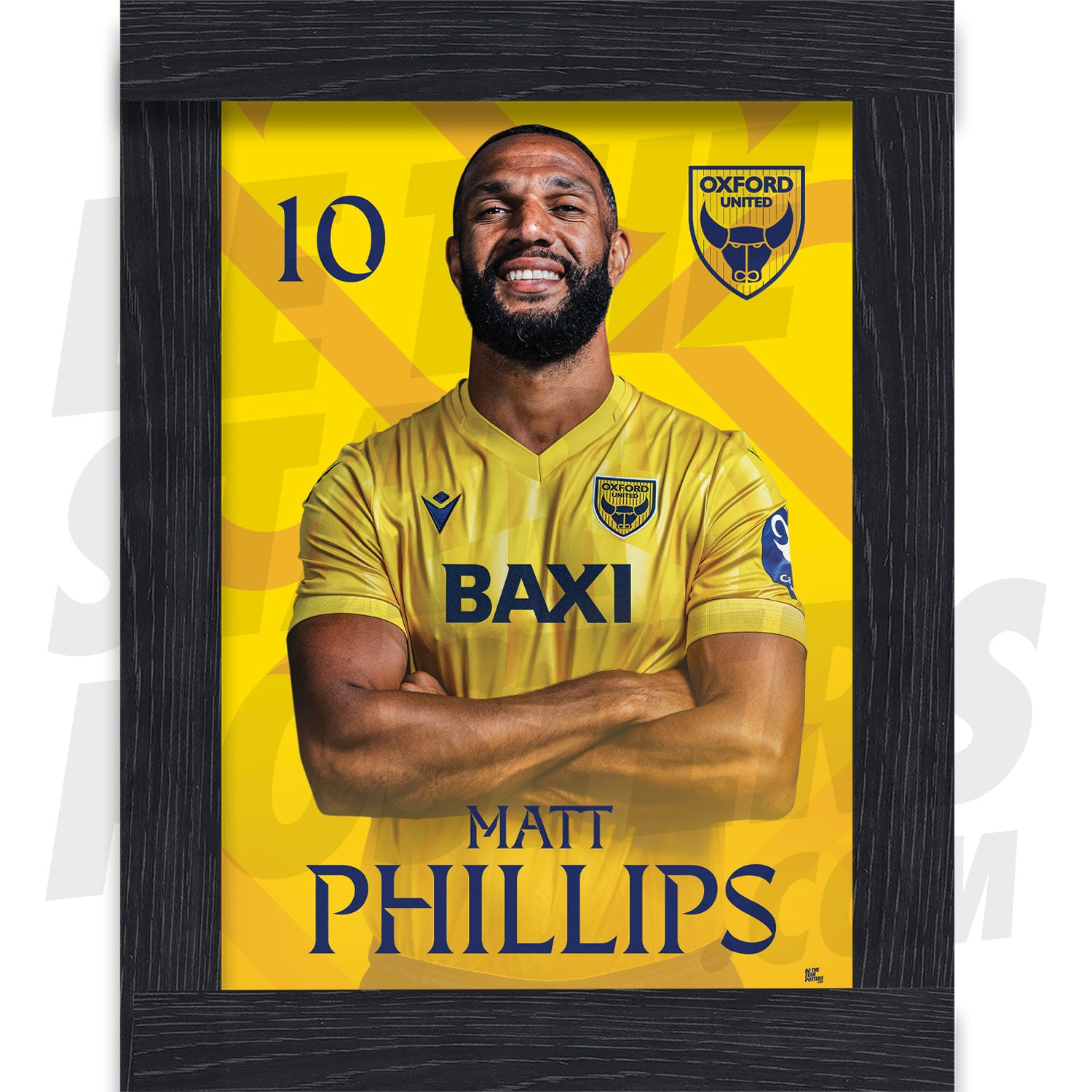 Oxford United FC Phillips 24/25 Headshot Poster