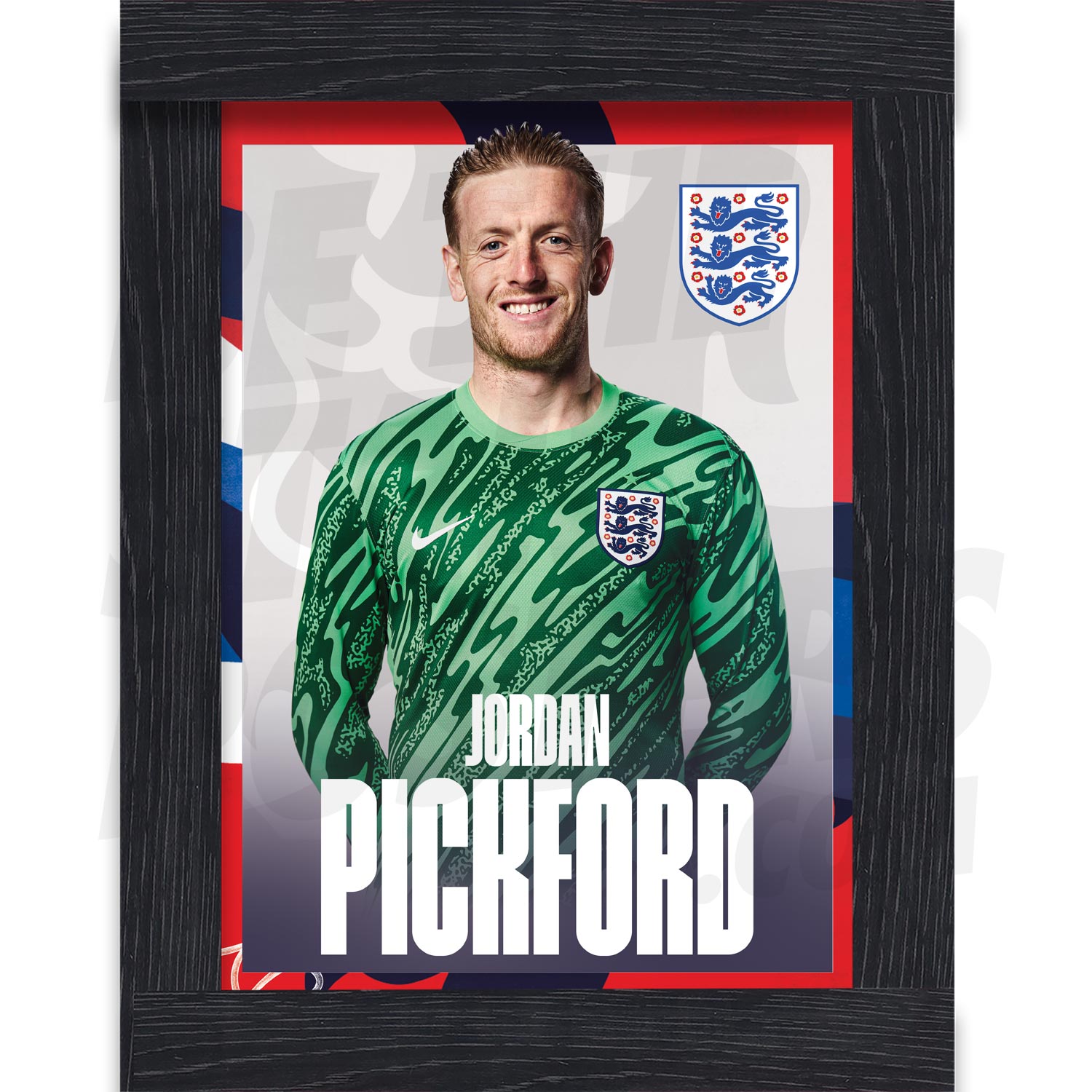 England Pickford 24/25 Away Headshot Poster