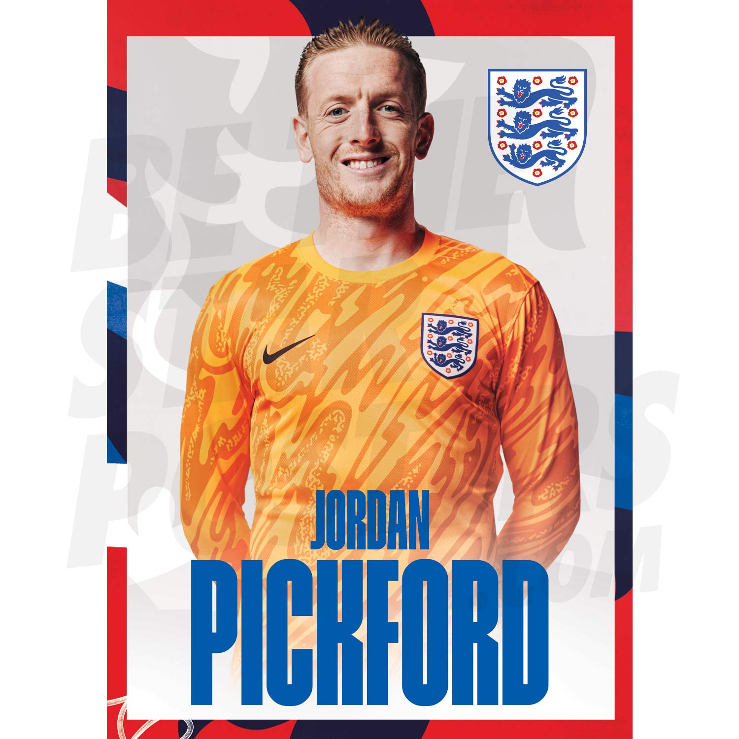 England Pickford 24/25 Home Headshot Poster
