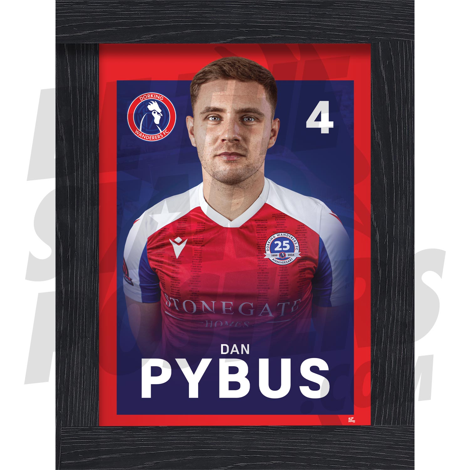 Dorking Wanderers FC Pybus 24/25 Headshot Poster
