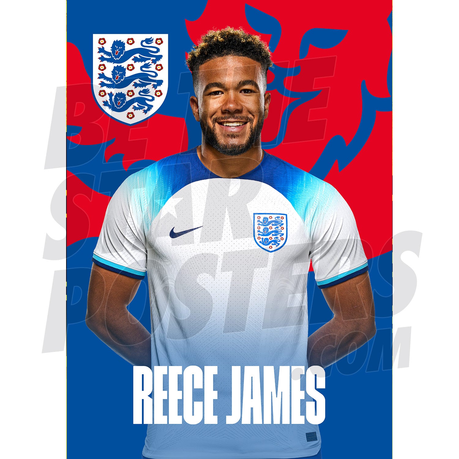 England James 22/23 Home Headshot Poster