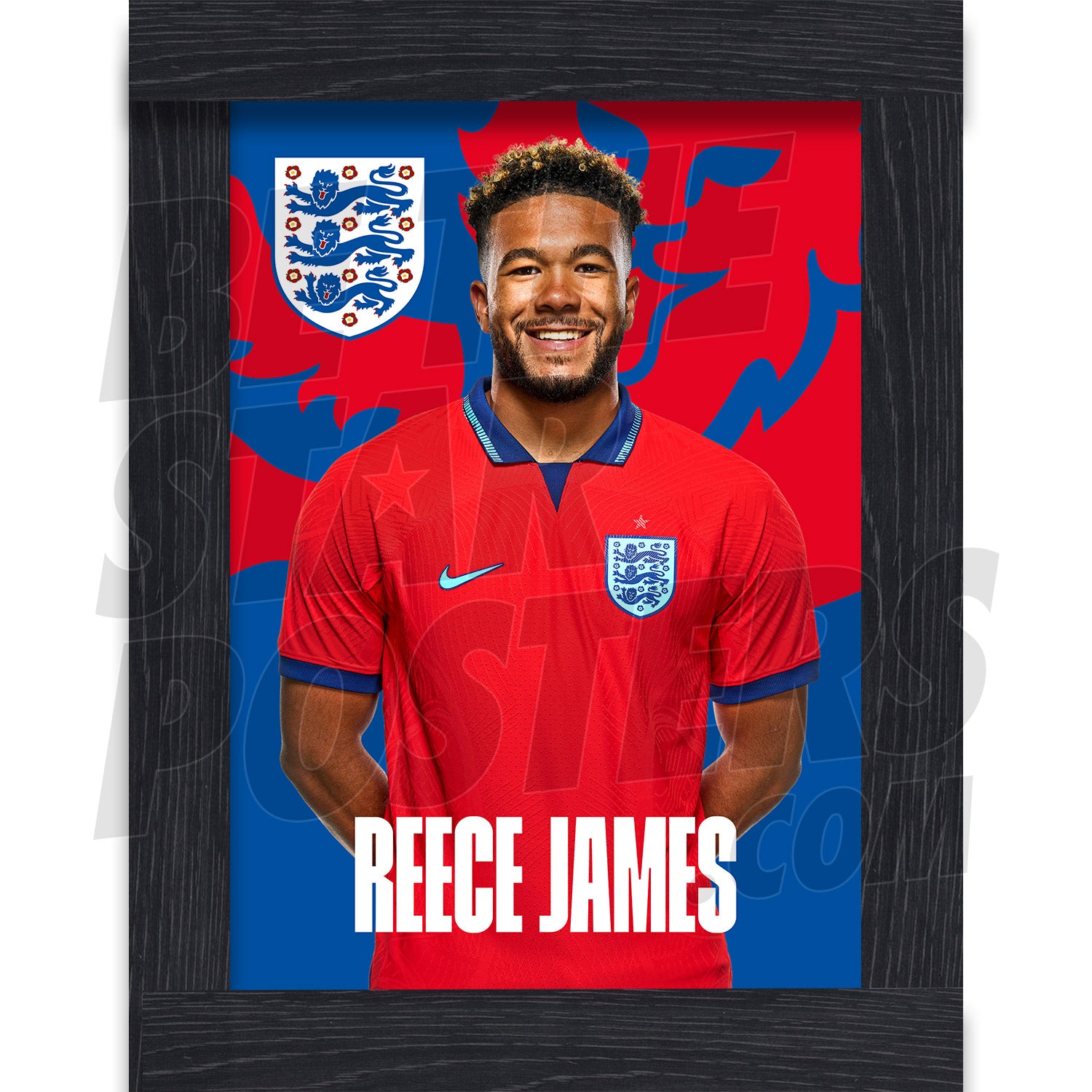 England James 22/23 Away Headshot Poster