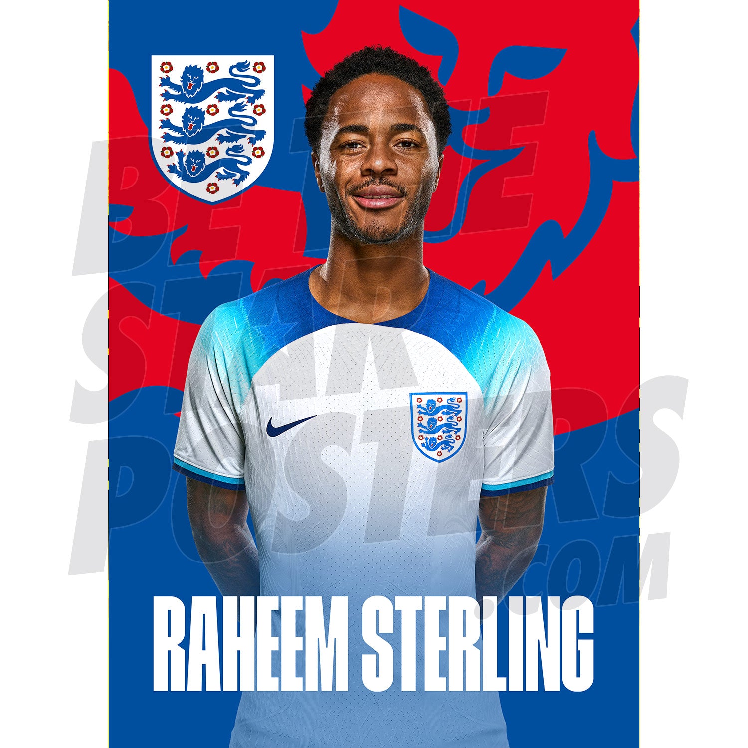 England Sterling 22/23 Home Headshot Poster