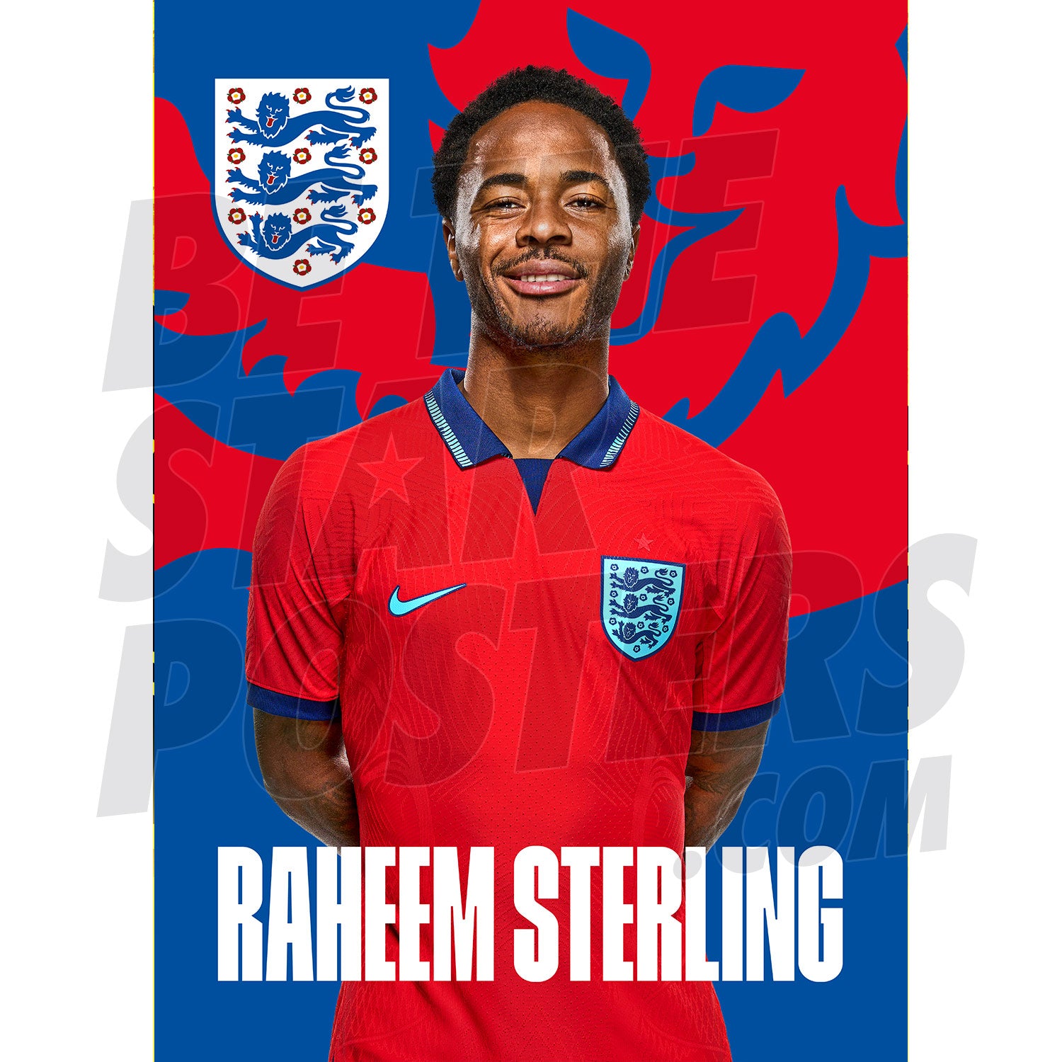 England Sterling 22/23 Away Headshot Poster