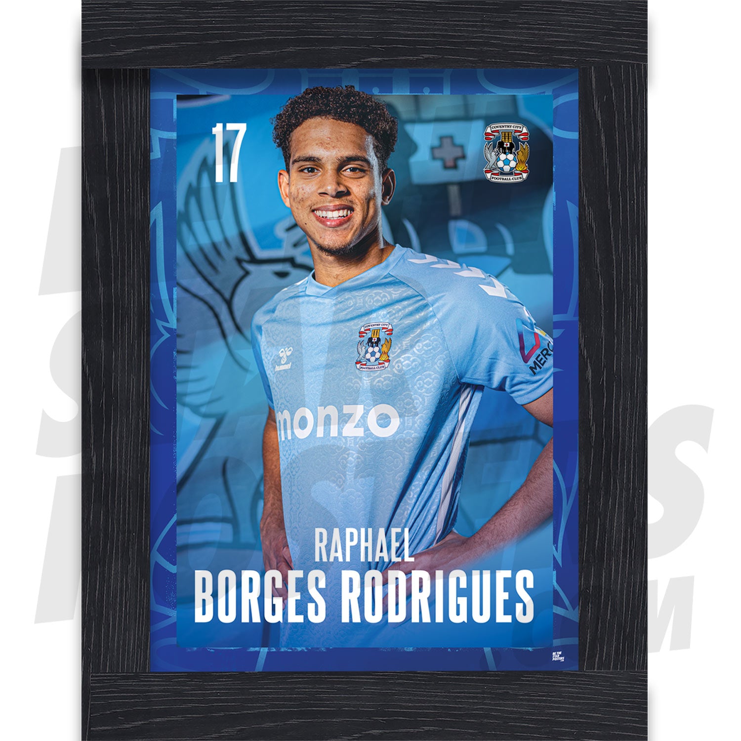 Coventry City FC Borges Rodrigues 24/25 Headshot Poster