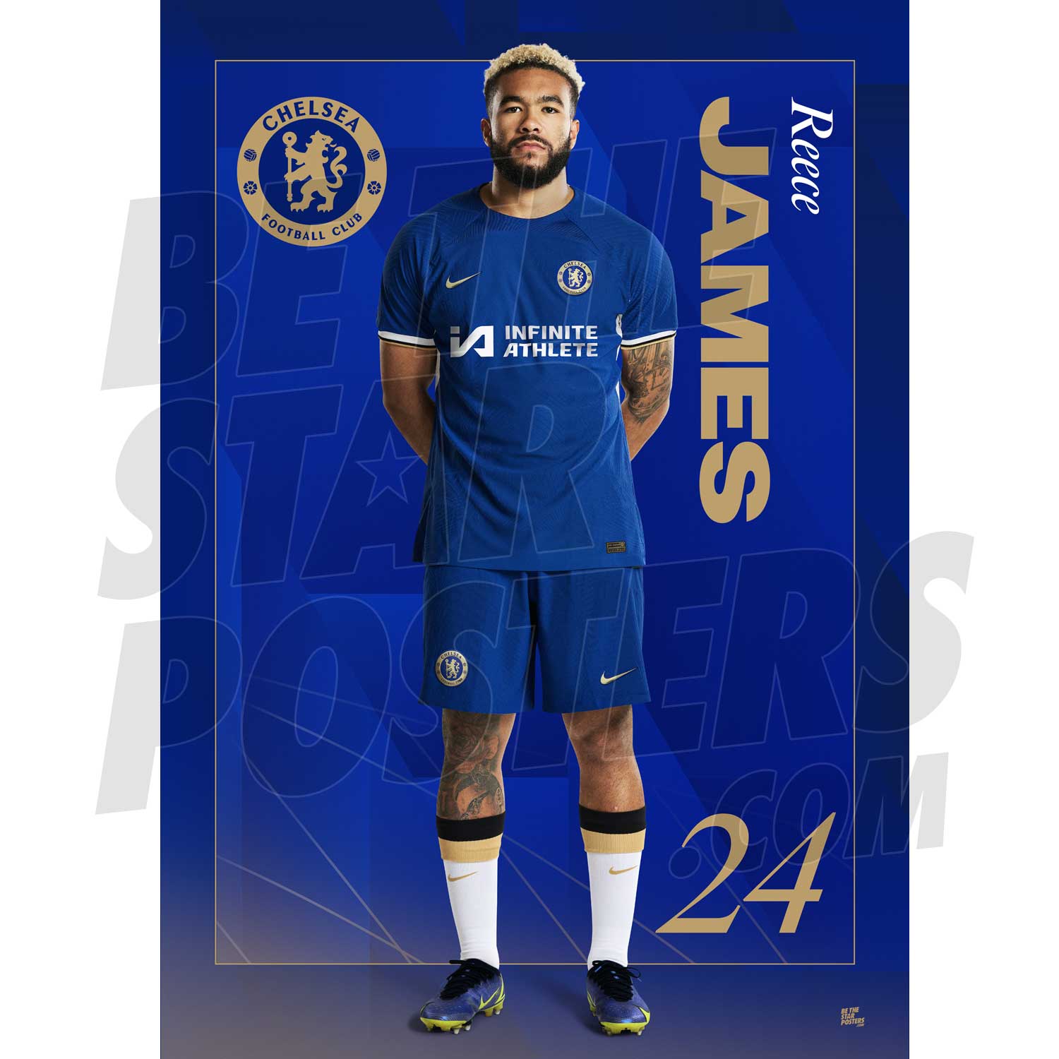 Chelsea FC James 23/24 Headshot Poster