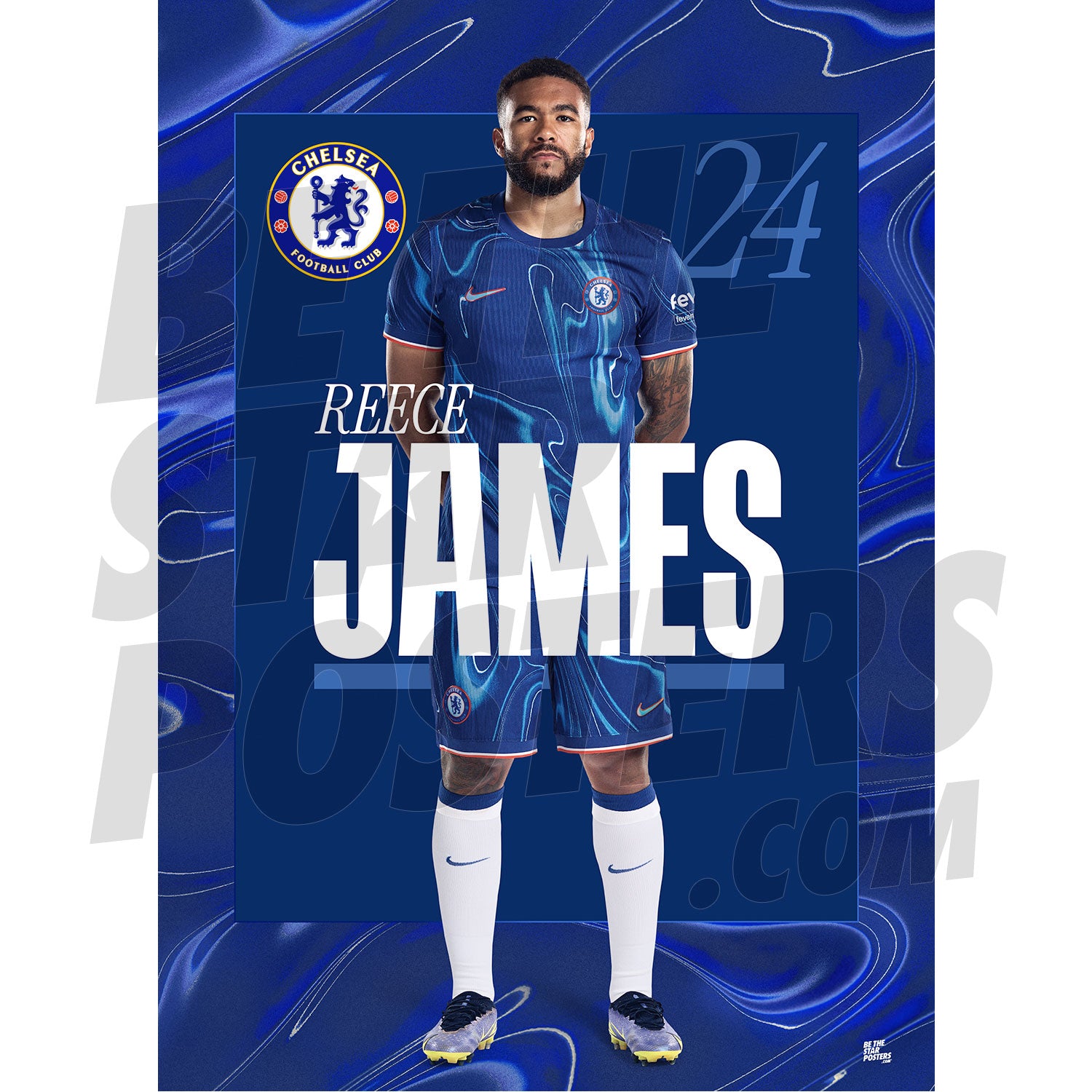Chelsea FC James 24/25 Headshot Poster