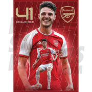 Arsenal FC Rice 23/24 Action Poster