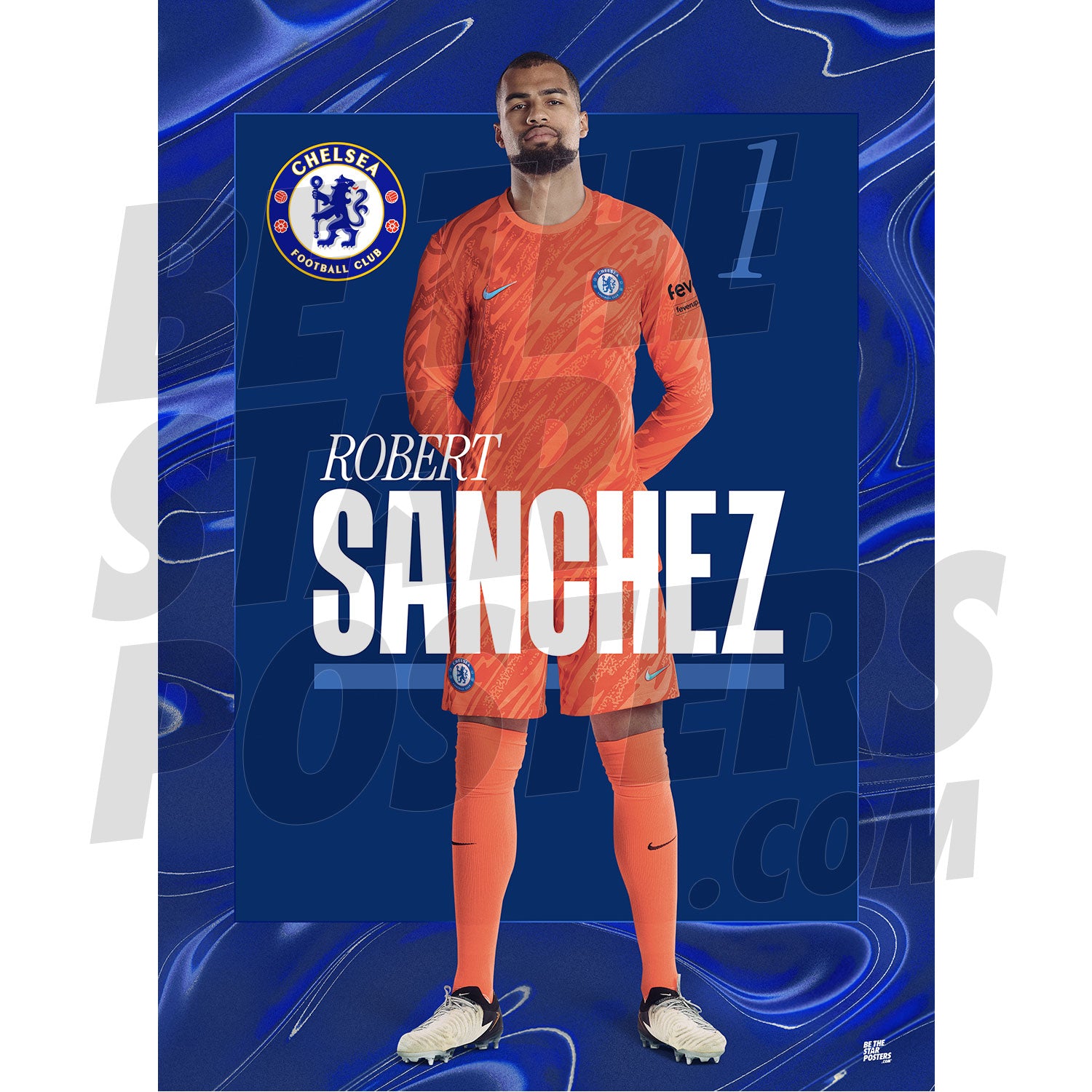 Chelsea FC Sanchez 24/25 Headshot Poster