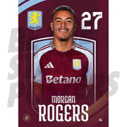 Aston Villa FC Rogers 24/25 Headshot Poster