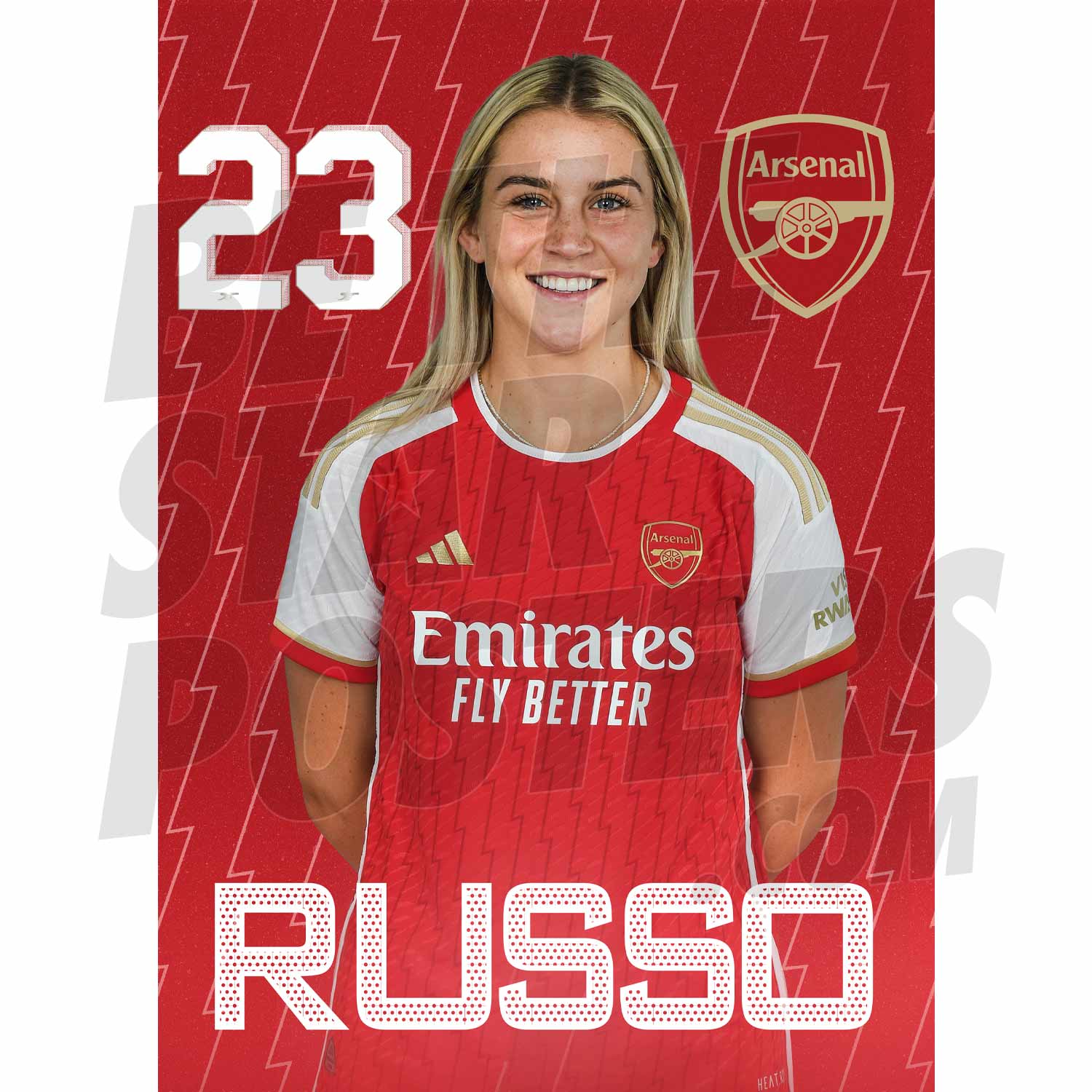 Arsenal Women FC Russo 23/24 Headshot Poster