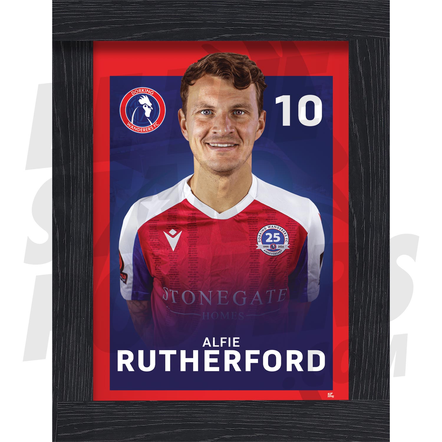 Dorking Wanderers FC Rutherford 24/25 Headshot Poster