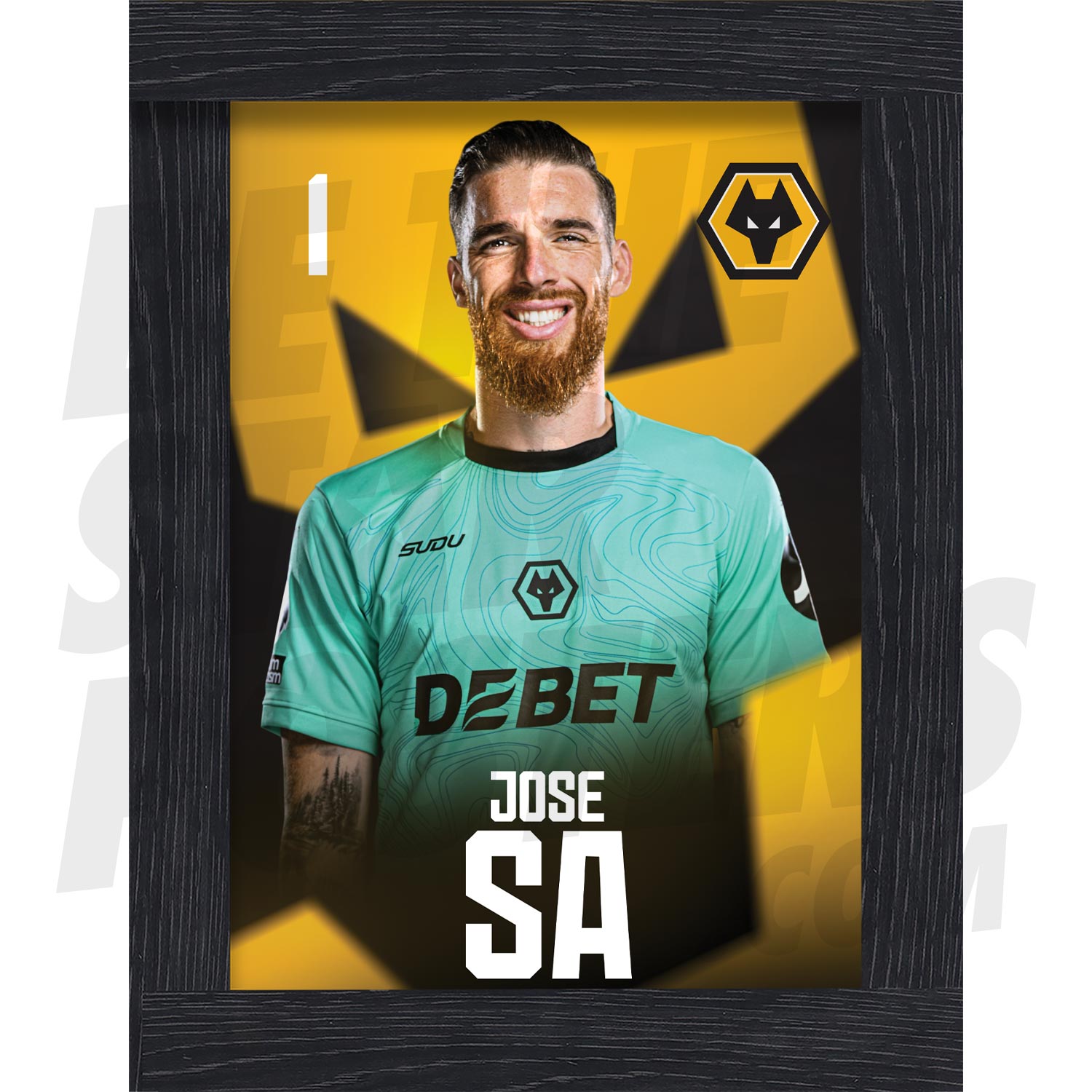 Wolverhampton Wanderers FC Sa 24/25 Headshot Poster