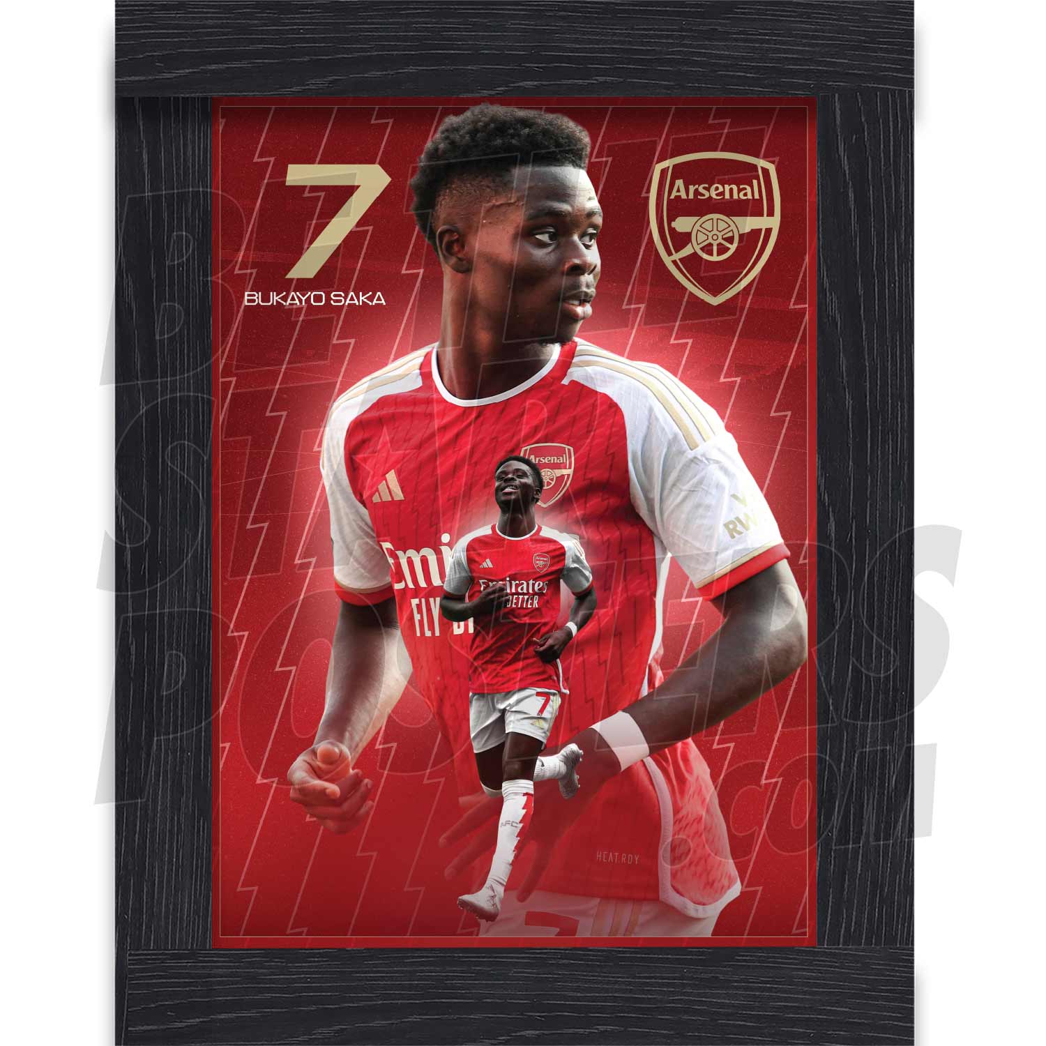 Arsenal FC Saka 23/24 Action Poster