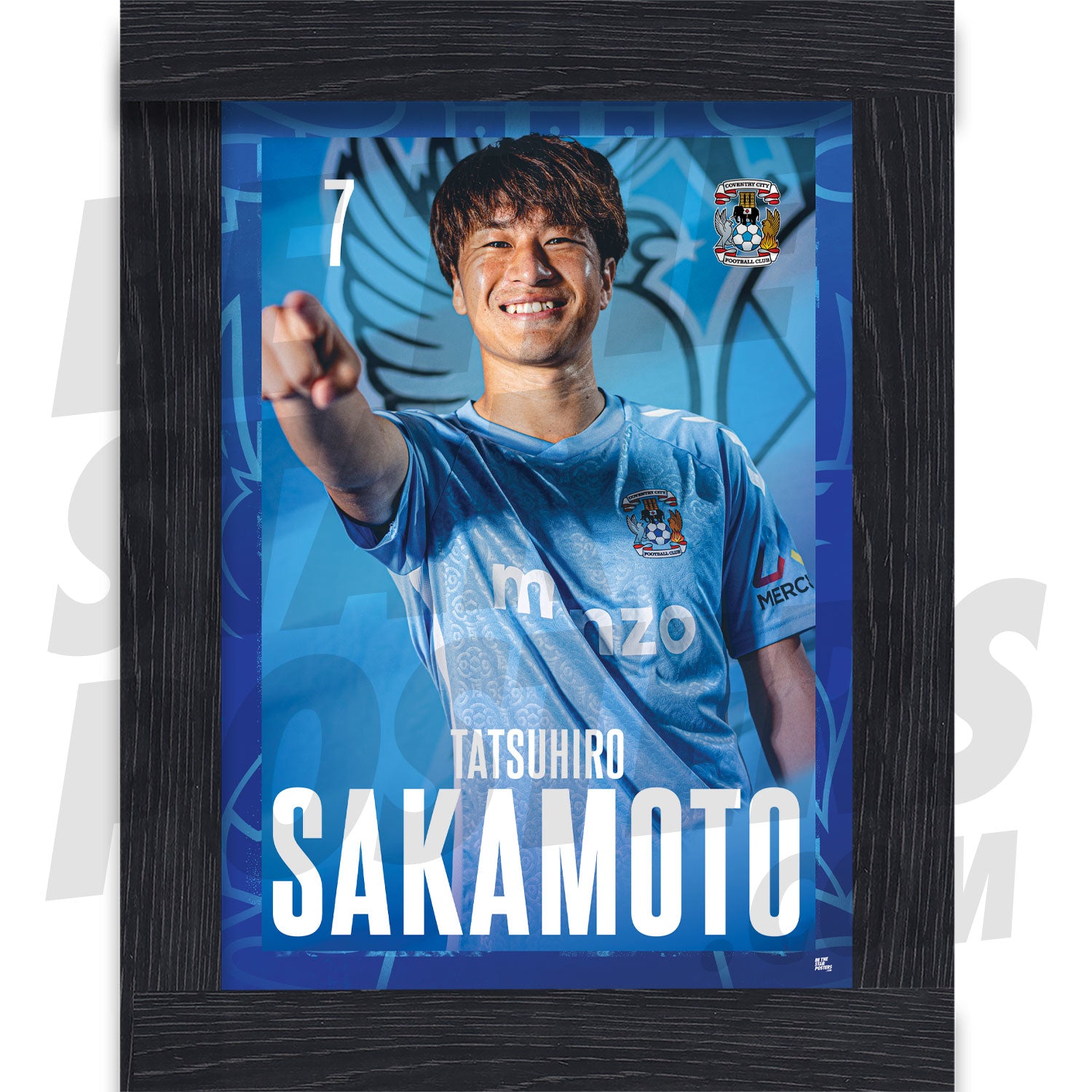 Coventry City FC Sakamoto 24/25 Headshot Poster