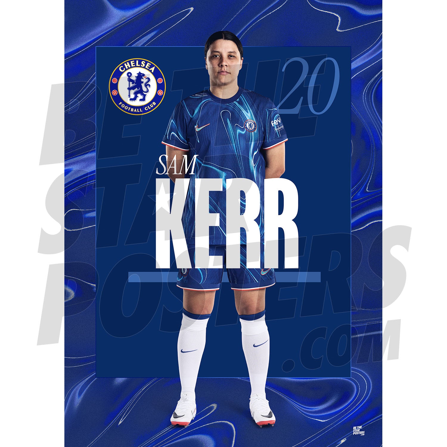 Chelsea FC Kerr 24/25 Headshot Poster