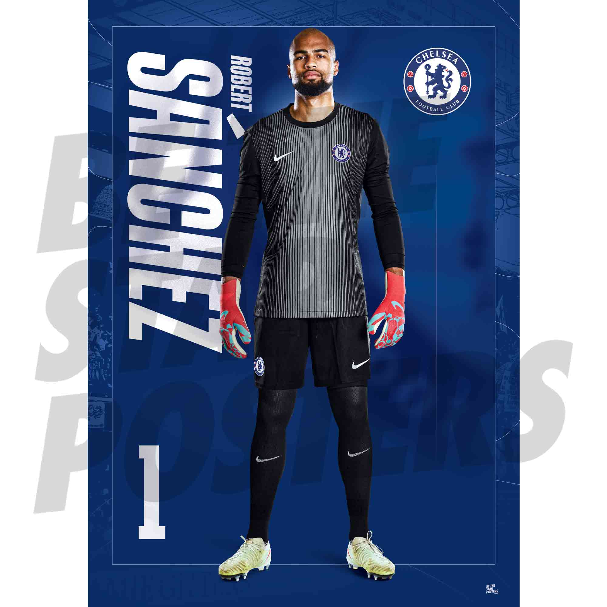 Chelsea FC Sanchez 25/26 Headshot Poster