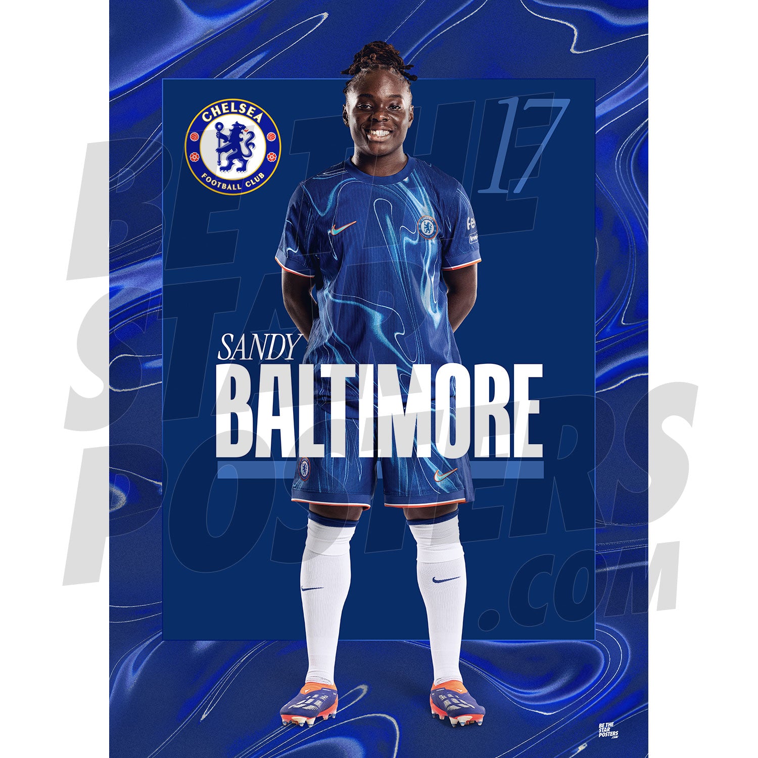 Chelsea FC Baltimore 24/25 Headshot Poster