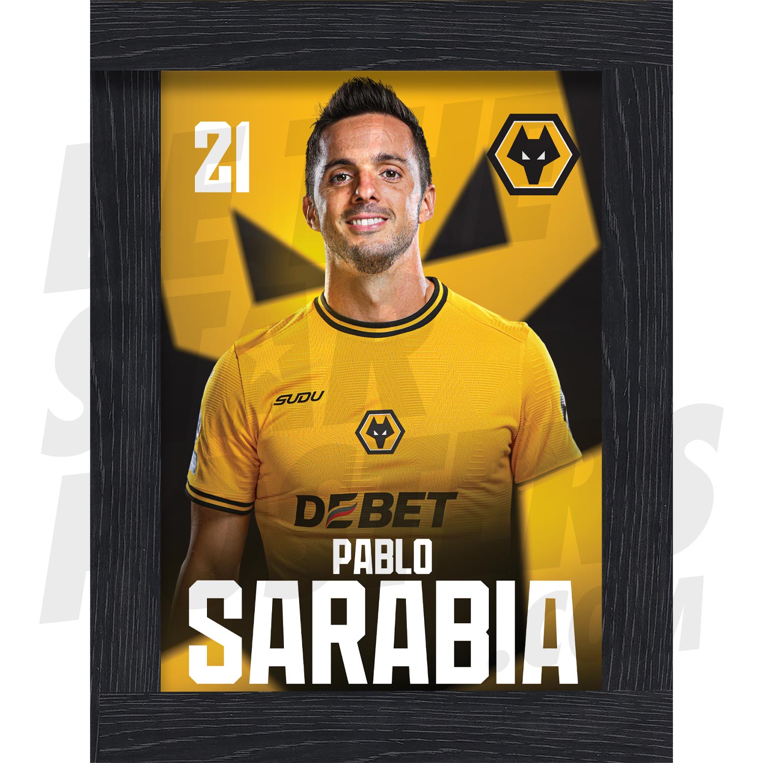 Wolverhampton Wanderers FC Sarabia 24/25 Headshot Poster