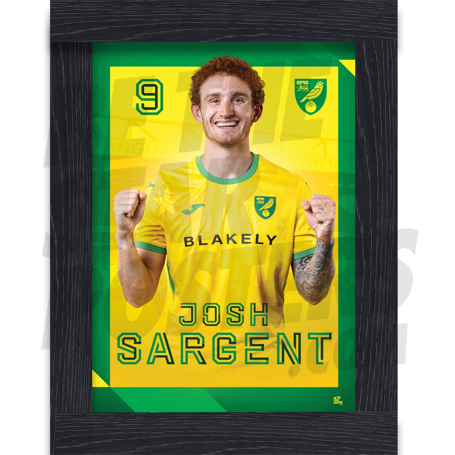 Norwich City FC Sargent 24/25 Headshot Poster