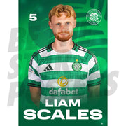 Celtic FC Liam Scales 25/26 Headshot Poster