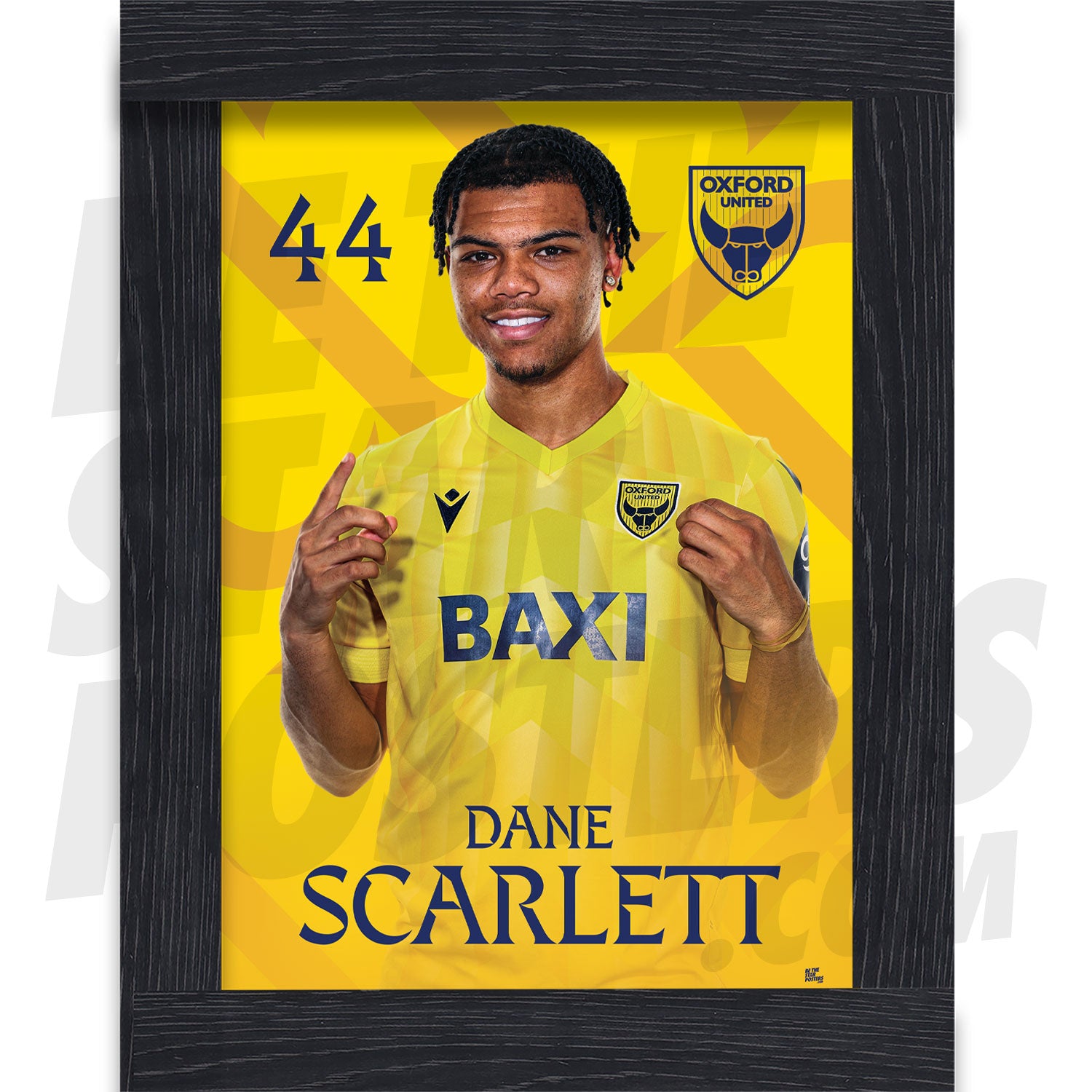Oxford United FC Scarlett 24/25 Headshot Poster