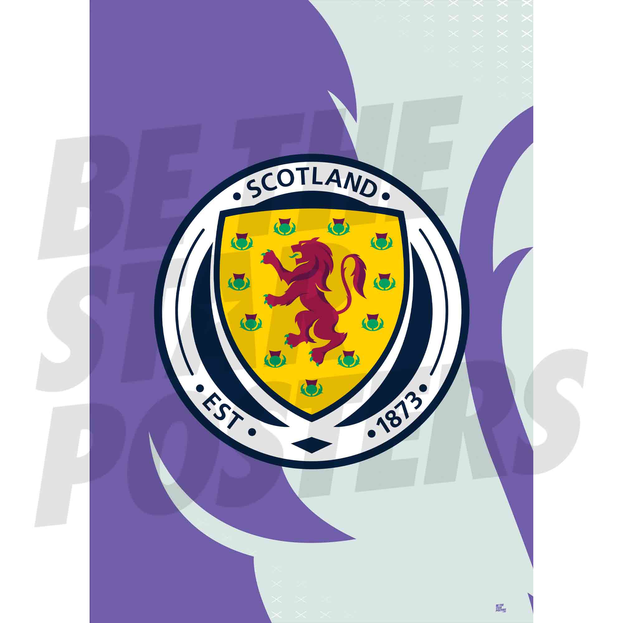 Scotland Football Lion Shadow Crest Poster