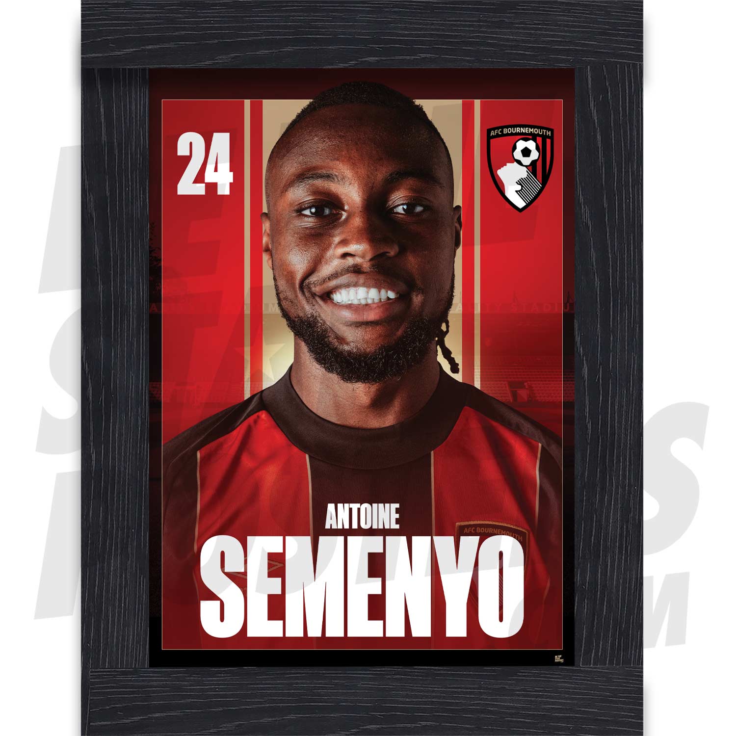 AFC Bournemouth Semenyo 24/25 Headshot Poster