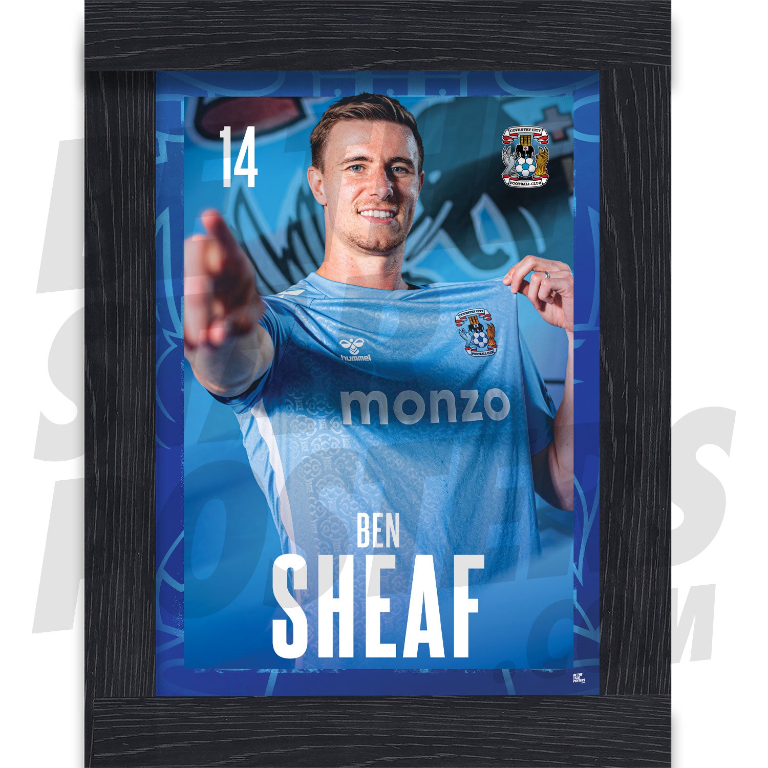 Coventry City FC Sheaf 24/25 Headshot Poster