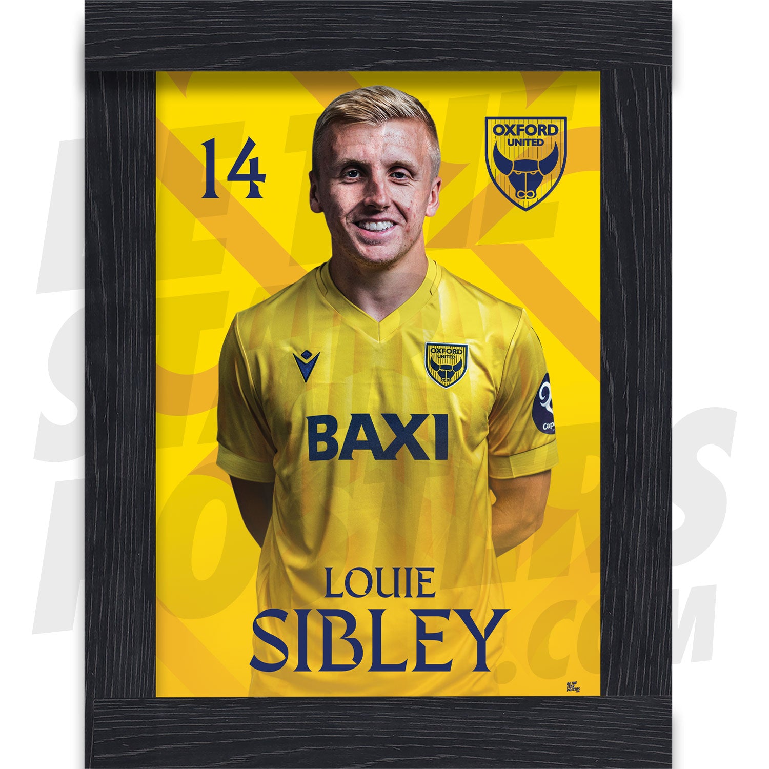 Oxford United FC Sibley 24/25 Headshot Poster