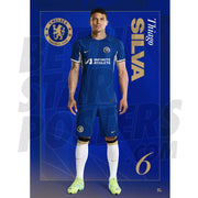 Chelsea FC Silva 23/24 Headshot Poster