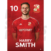 Swindon Town FC Smith 24/25 Headshot Poster