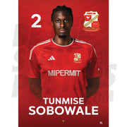 Swindon Town FC Sobowale 24/25 Headshot Poster