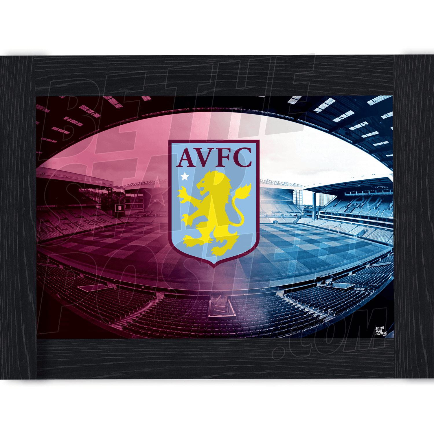 Aston Villa FC Old Crest Stadium Poster