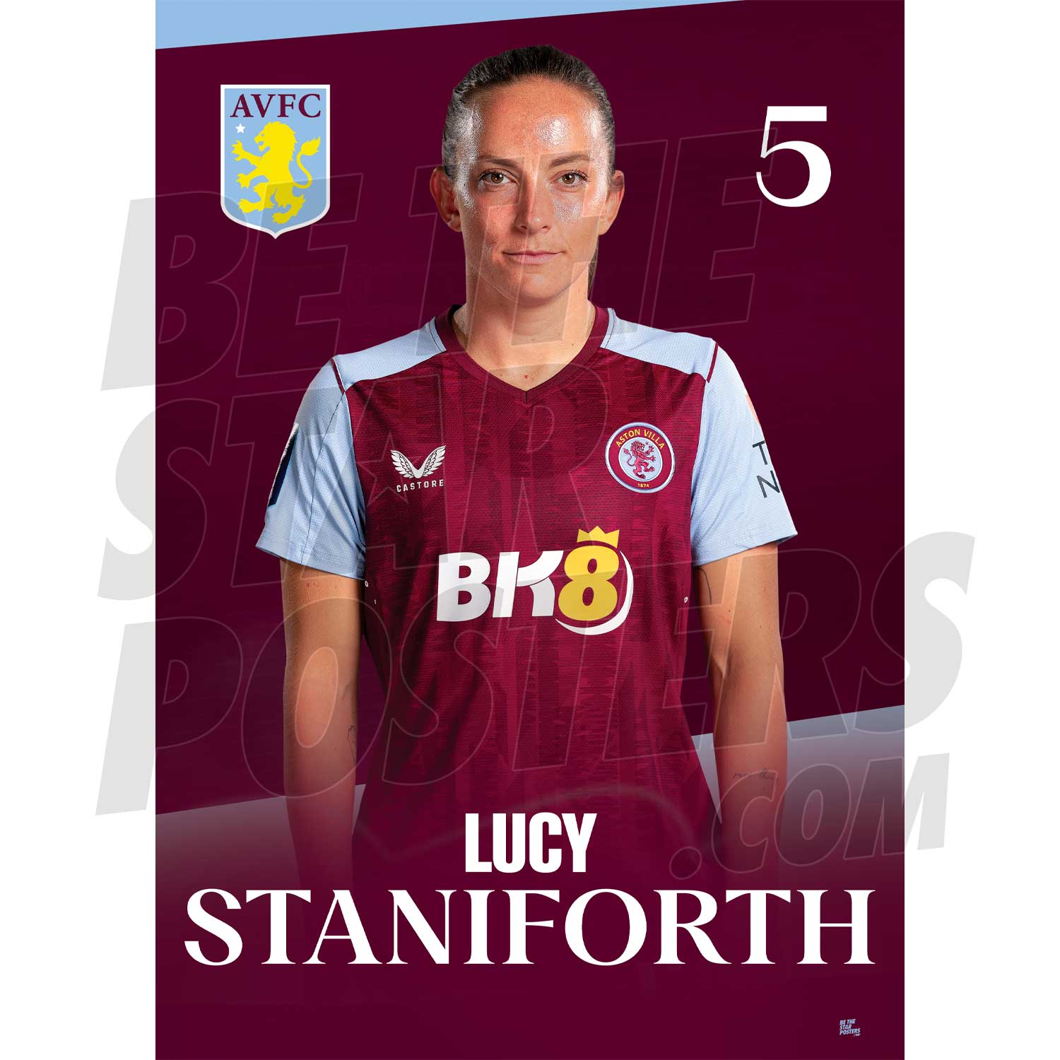 Aston Villa FC Lucy Staniforth 23/24 Headshot Poster