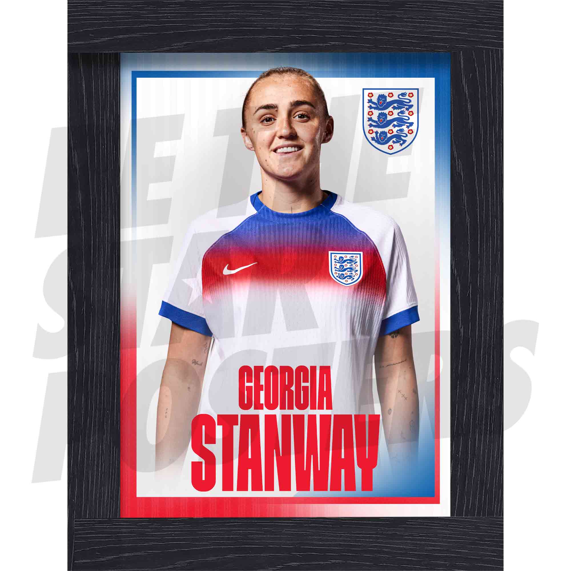 Lionesses Stanway 25/26 Home Headshot Poster