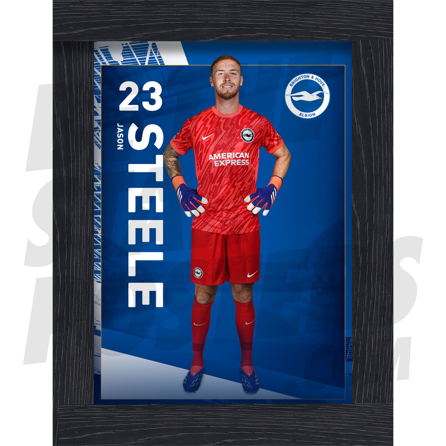 Brighton & Hove Albion FC Steele 24/25 Headshot Poster