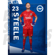 Brighton & Hove Albion FC Steele 24/25 Headshot Poster