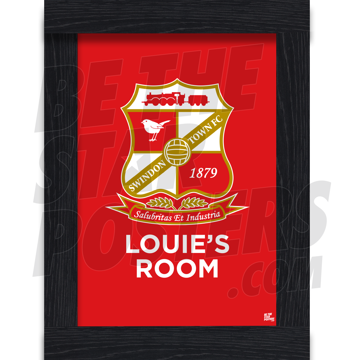 Swindon Town FC Personalised Crest Poster