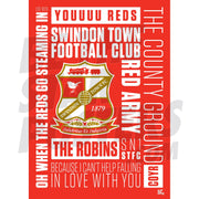 Swindon Town FC Word Poster