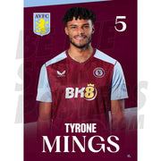 Aston Villa FC Mings 23/24 Headshot Poster