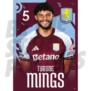 Aston Villa FC Tyrone Mings 25/26 Headshot Poster