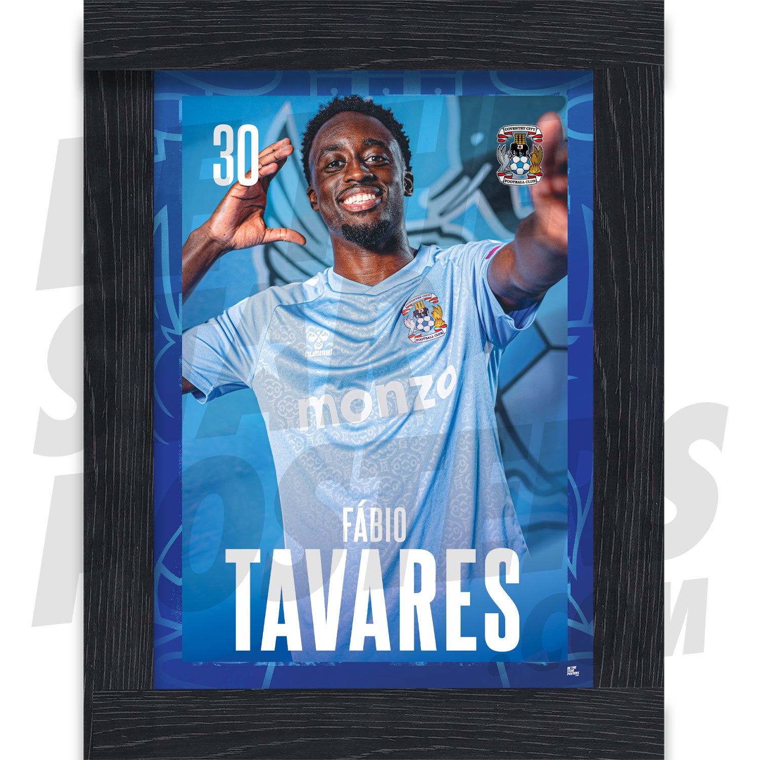 Coventry City FC Tavares 24/25 Headshot Poster